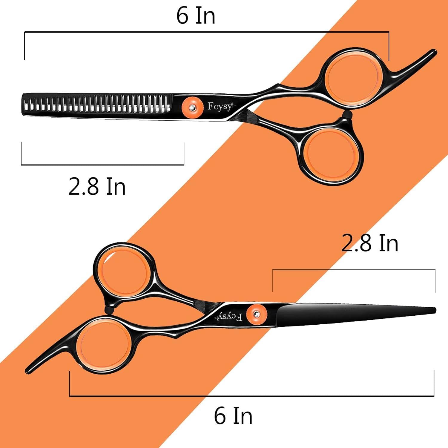 Haarschneideschere Set Profi 6 Zoll Edelstahl Ergonomisches