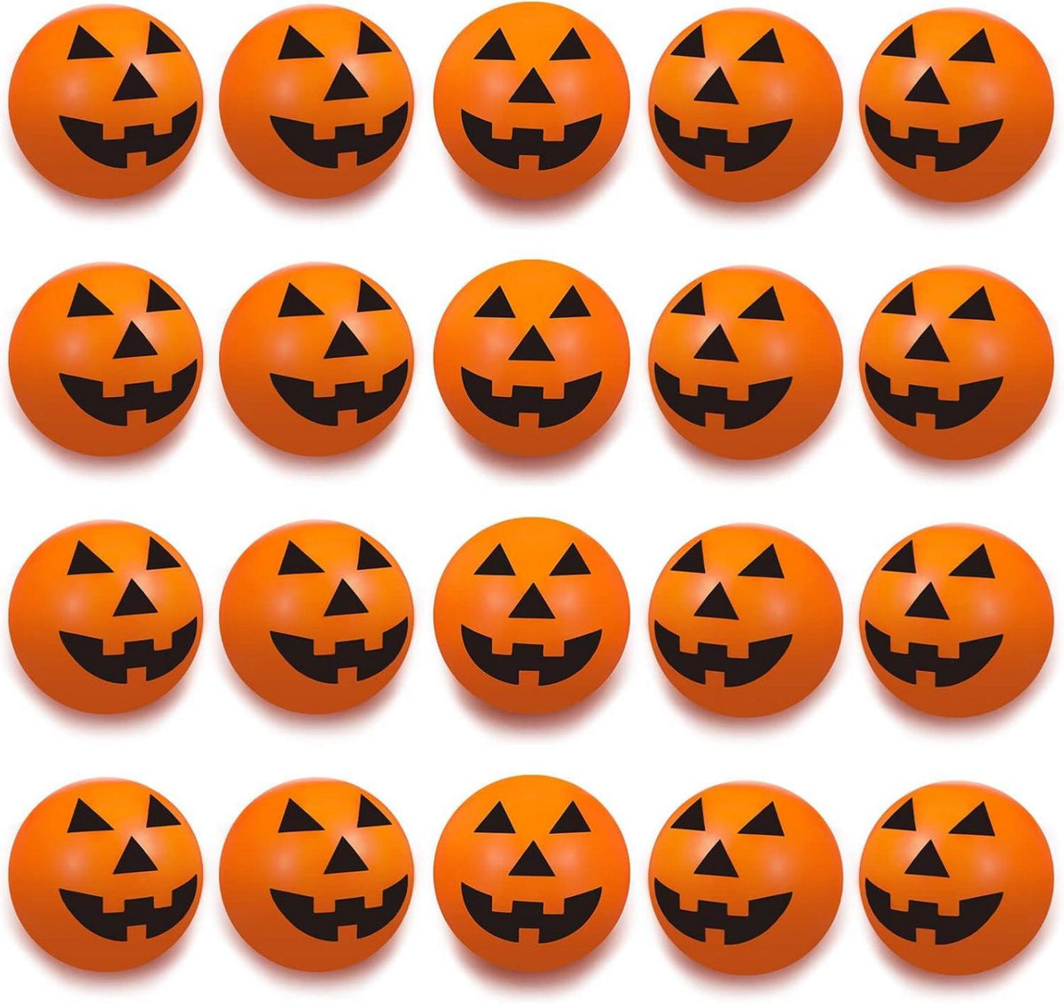 Halloween Hüpfbälle Kürbis Gummiball Flummi Partytüten 20er Set