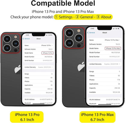 iPhone 13 Pro Max Kameraschutz 4 Stück 9H Gehärtetes Glas