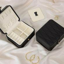 Kleine Schmuckschatulle | Reise Schmuckbox Damen Schwarz