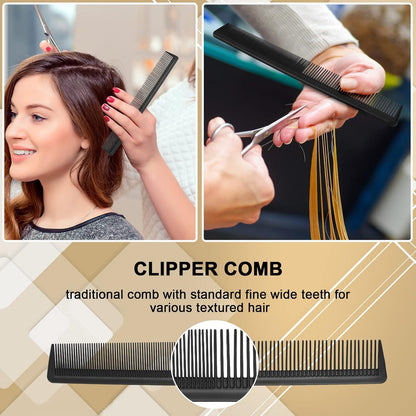 8-teiliges Haarkamm Bürstenset für Haarpflege & Friseurin - Borsten Kamm