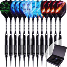 WIN.MAX 12-er Set 18g Softdarts mit Kunststoffspitze Schwarz