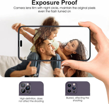 Panzer Schutz Glas iPhone 14 Pro 2022, 3 Stück Folie + 2 Stück