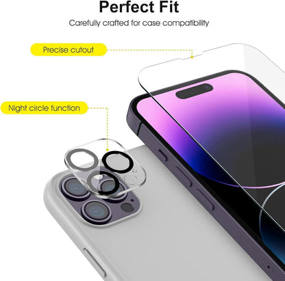 Panzer Schutz Glas für iPhone 14 Pro 6,1 Zoll 2022, 3+2 Stück
