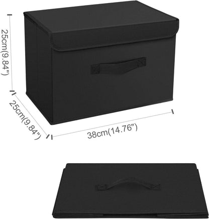 2er Set Große Faltbare Aufbewahrungsboxen mit Deckel und