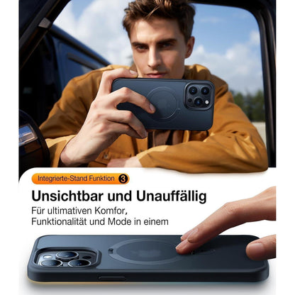 TORRAS iPhone 14 Pro Hülle MagSafe-Ständer Schwarz Magnetic