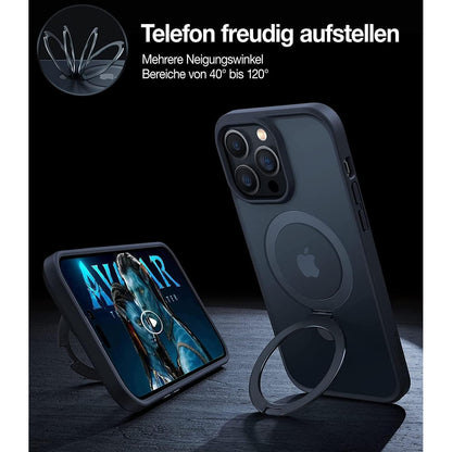 TORRAS iPhone 14 Pro Hülle MagSafe-Ständer Schwarz Magnetic