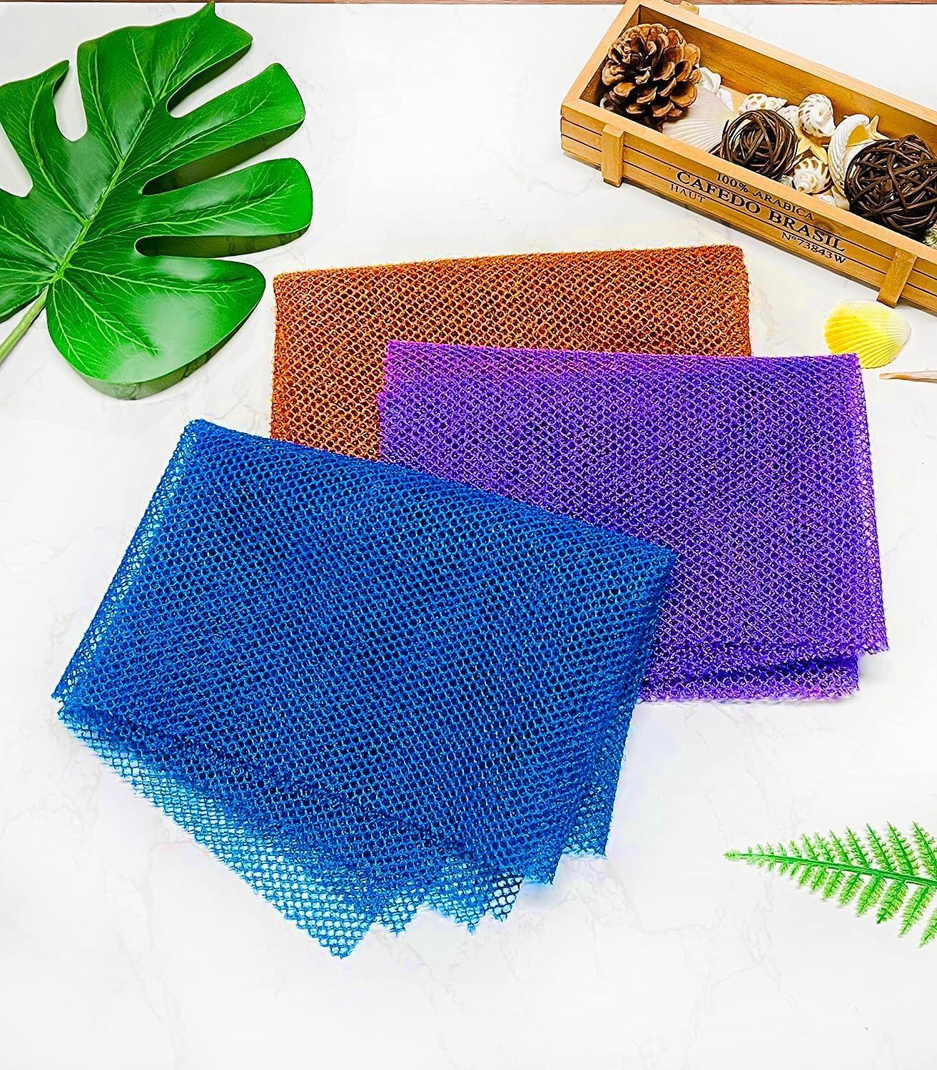 Yiclick Peeling Waschlappen Set, African Net Loofah Rückenbürste Schwamm
