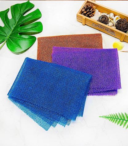 Yiclick Peeling Waschlappen Set, African Net Loofah Rückenbürste Schwamm