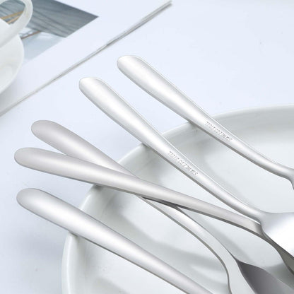 24 Stück Suppenlöffel Set Edelstahl Esslöffel Tafellöffel