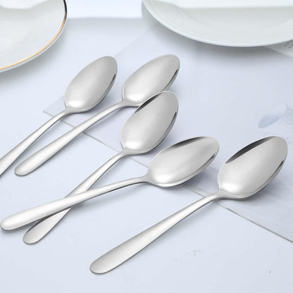 24 Stück Suppenlöffel Set Edelstahl Esslöffel Tafellöffel