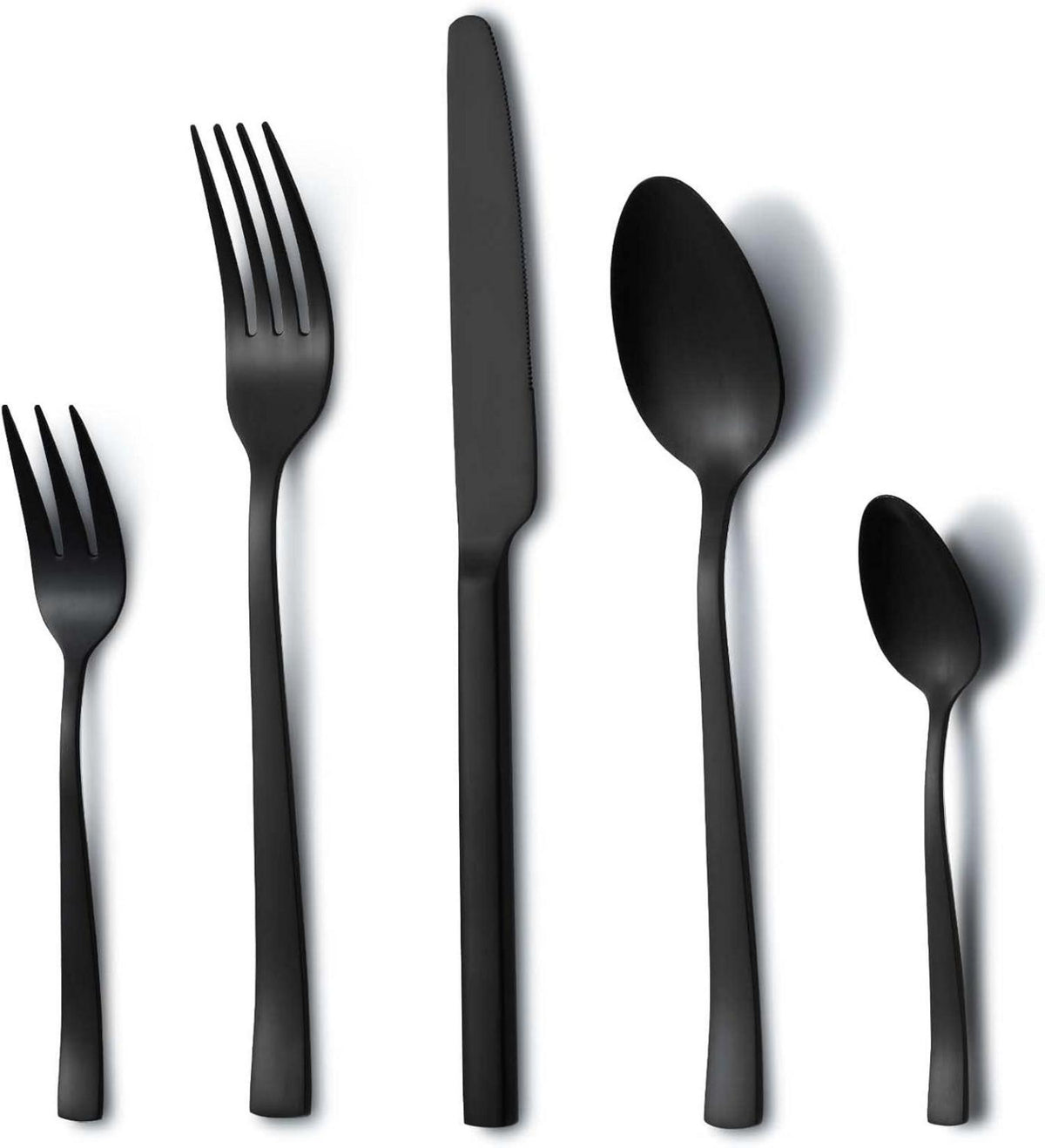 30-teiliges Besteck Set Schwarz Edelstahl für 6 Personen