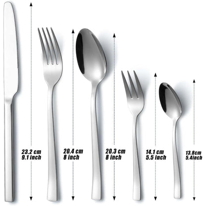 Besteckset 30-teilig für 6 Personen, Edelstahl, spülmaschinenfest