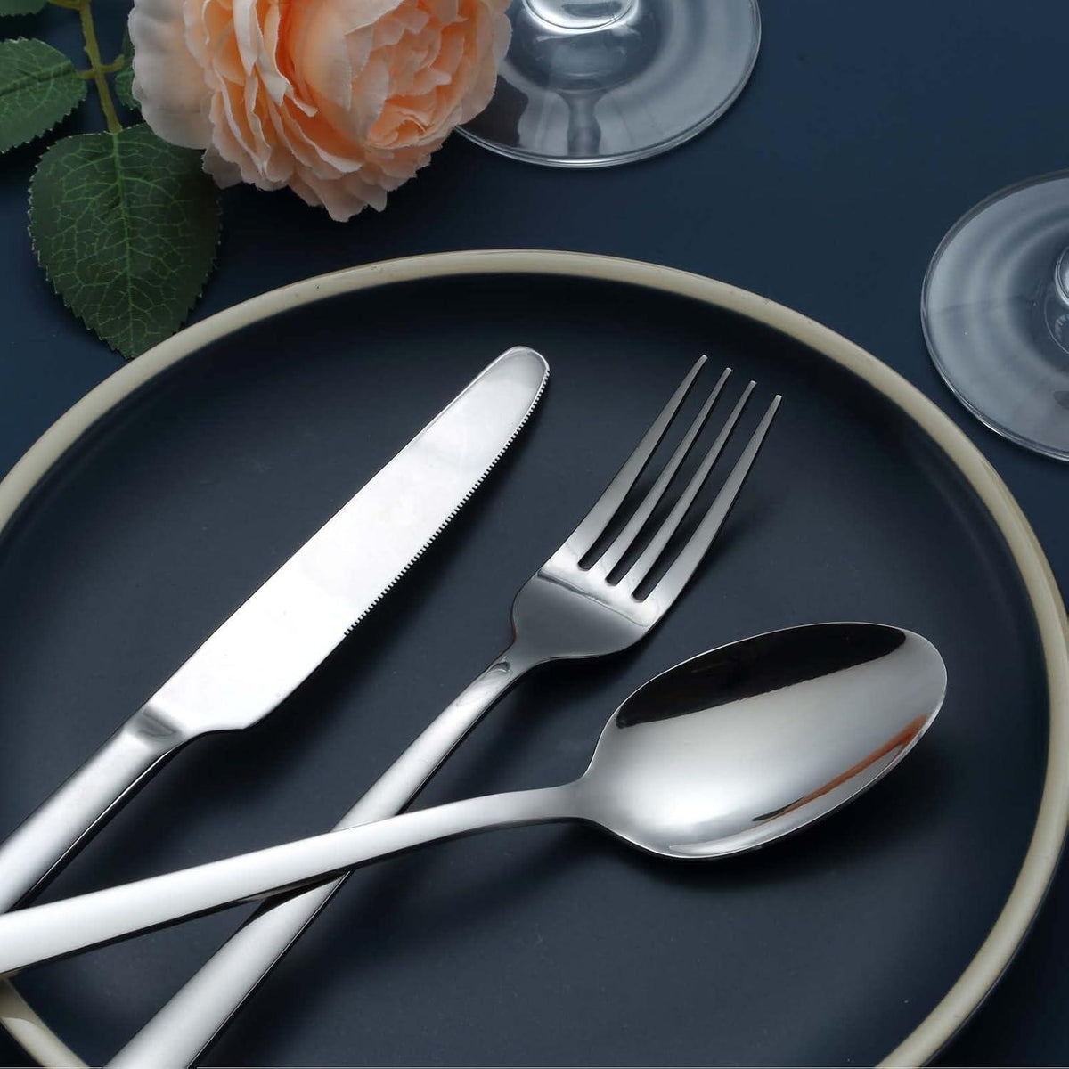 Besteckset 30-teilig für 6 Personen, Edelstahl, spülmaschinenfest