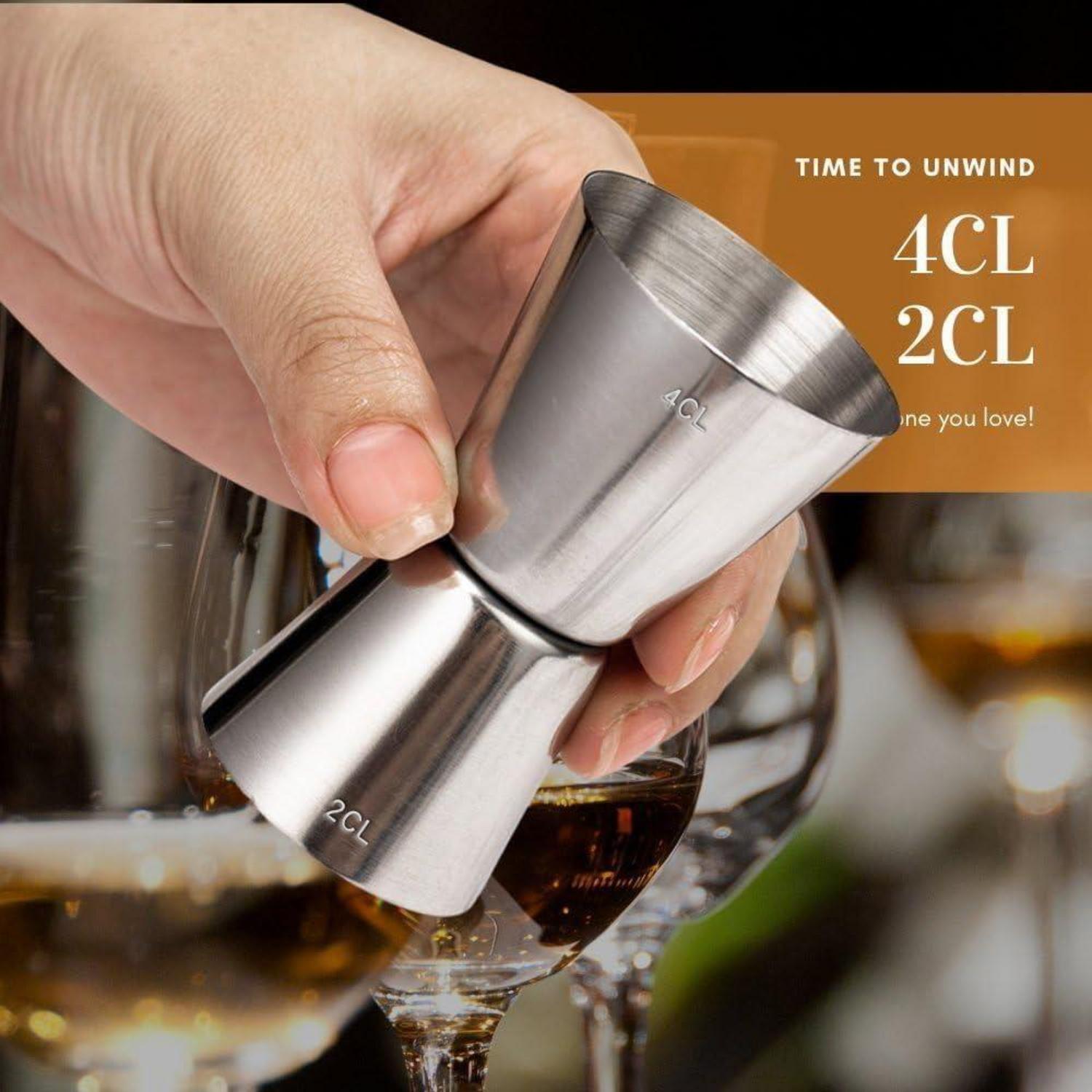 Cocktail Messbecher 2CL 4CL - Doppelter Jigger Edelstahl Bar
