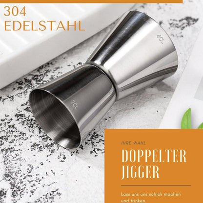 Doppelter Jigger Cocktail Messbecher 2CL 4CL Edelstahl