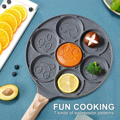 Bobikuke Pancake Pfanne Induktion Antihaft Smiley-Gesichter