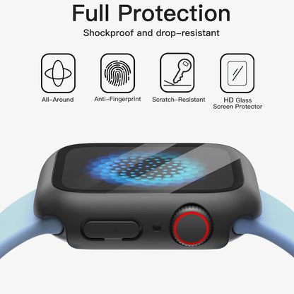 Schutzhülle Displayschutz Apple Watch SE Series 6 5 4 44mm Schwarz 2er Pack
