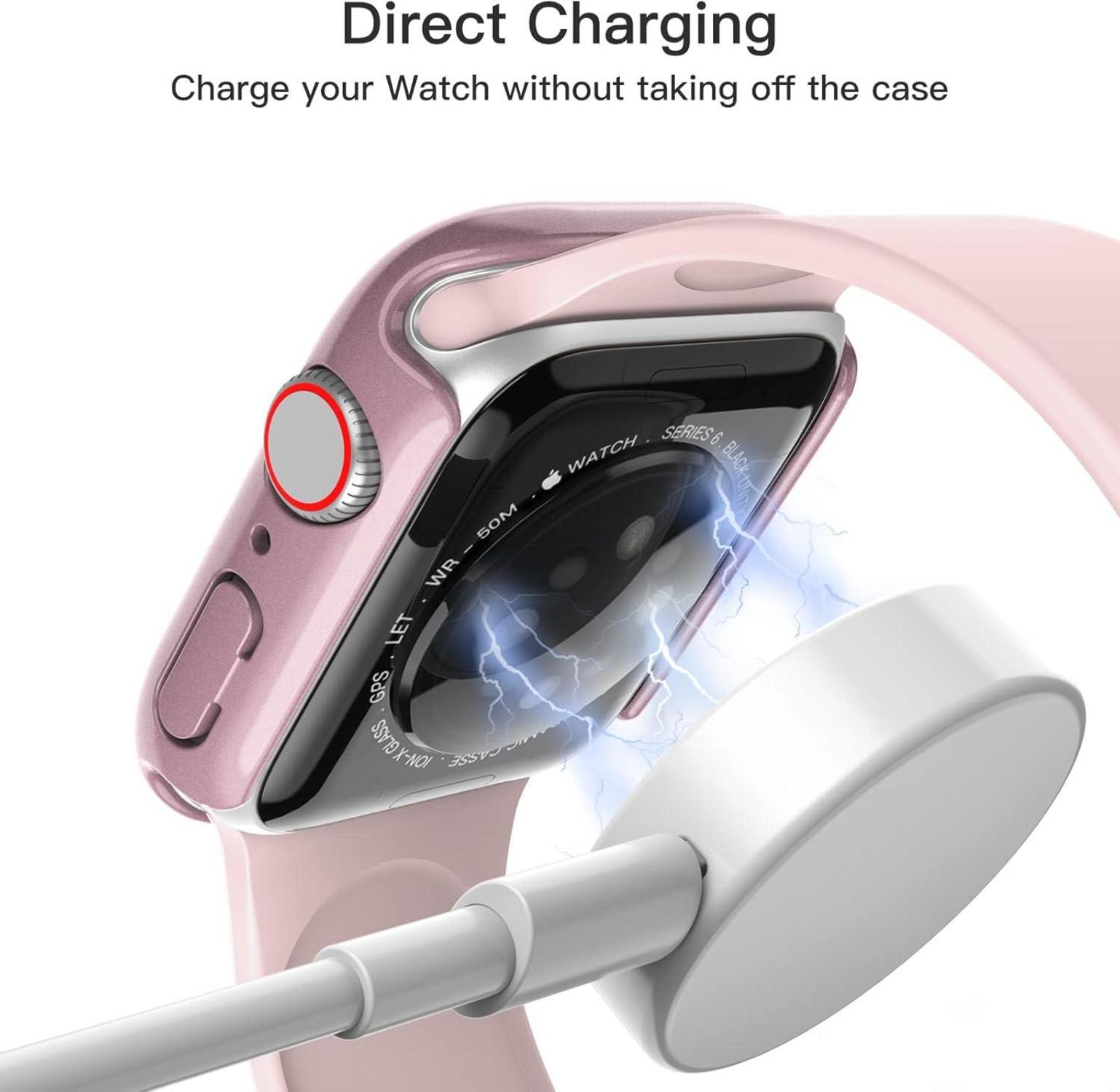 Hülle Displayschutz Apple Watch SE Series 6 5 4 40mm Roségold