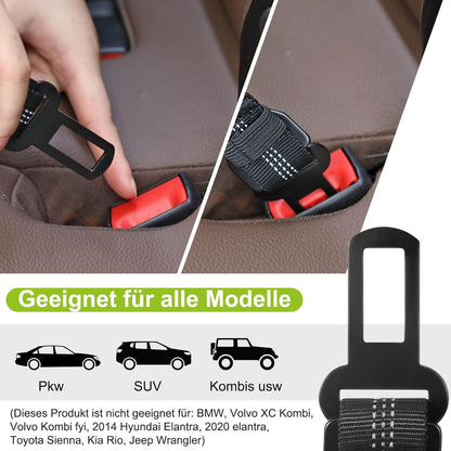 Hunde Sicherheitsgurt Auto 2er Set, Einstellbarer Anschnallgurt Lang/Kurz