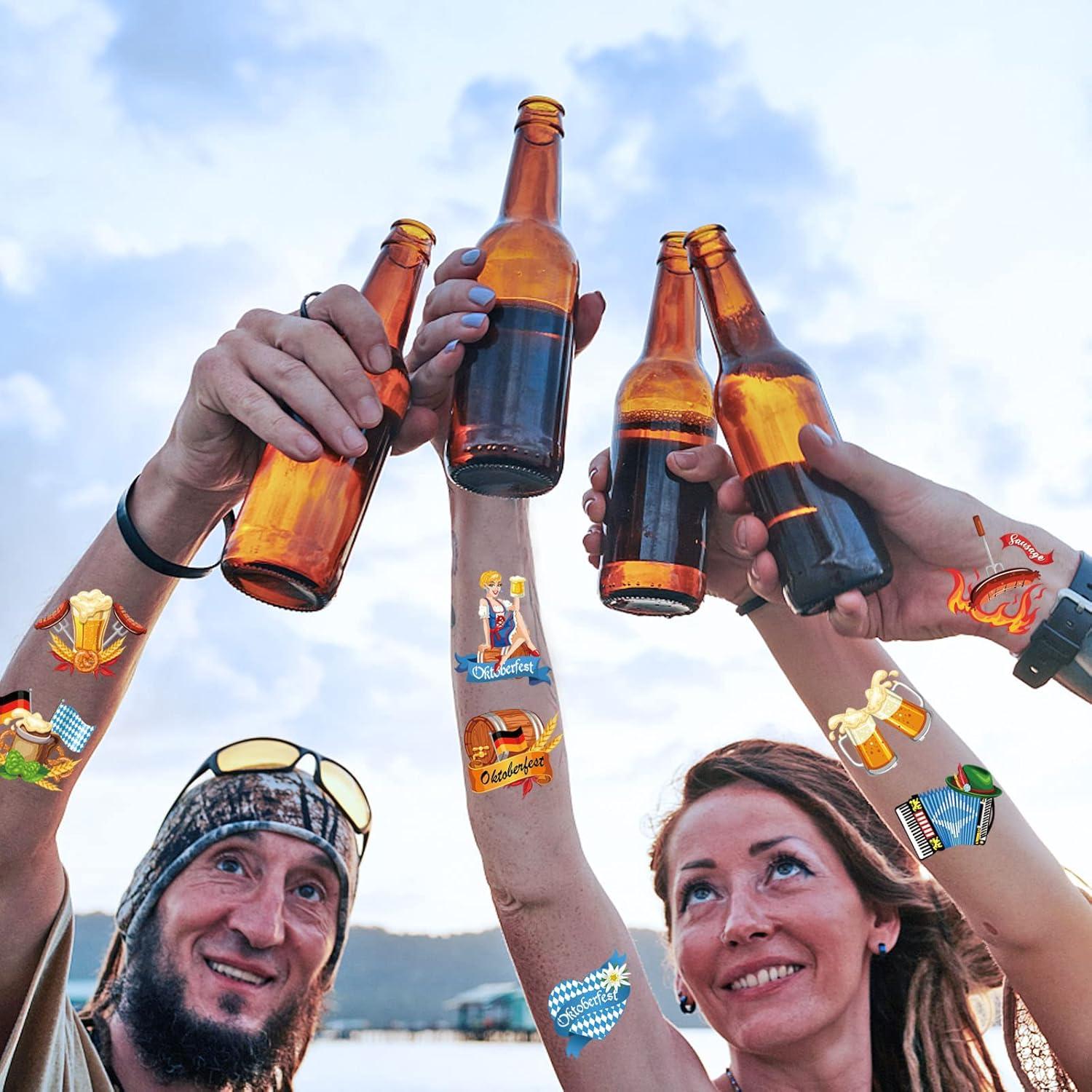 Oktoberfest Temporäre Tattoos 72er Set Kinder Erwachsene Wasserdichte
