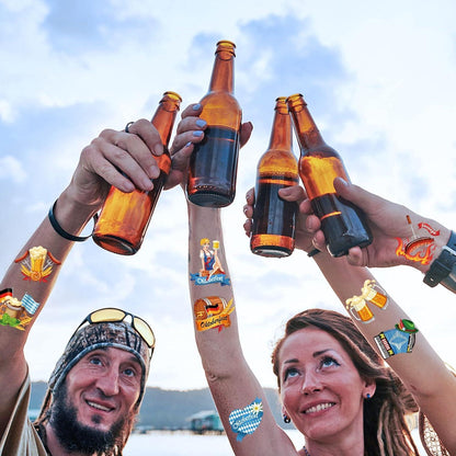Oktoberfest Temporäre Tattoos 72er Set Kinder Erwachsene Wasserdichte