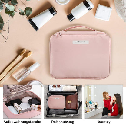 2er Set Kosmetiktaschen wasserdicht Schminktasche - Rosa
