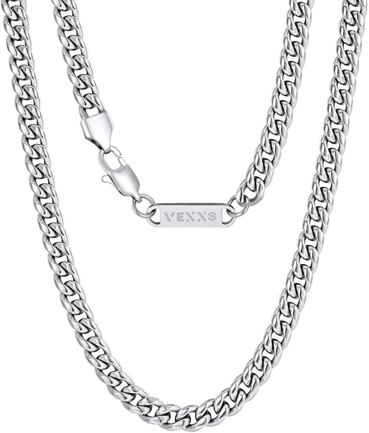 Herren Panzerkette 18K Gold Cuban Halskette Hip Hop Damen Silber