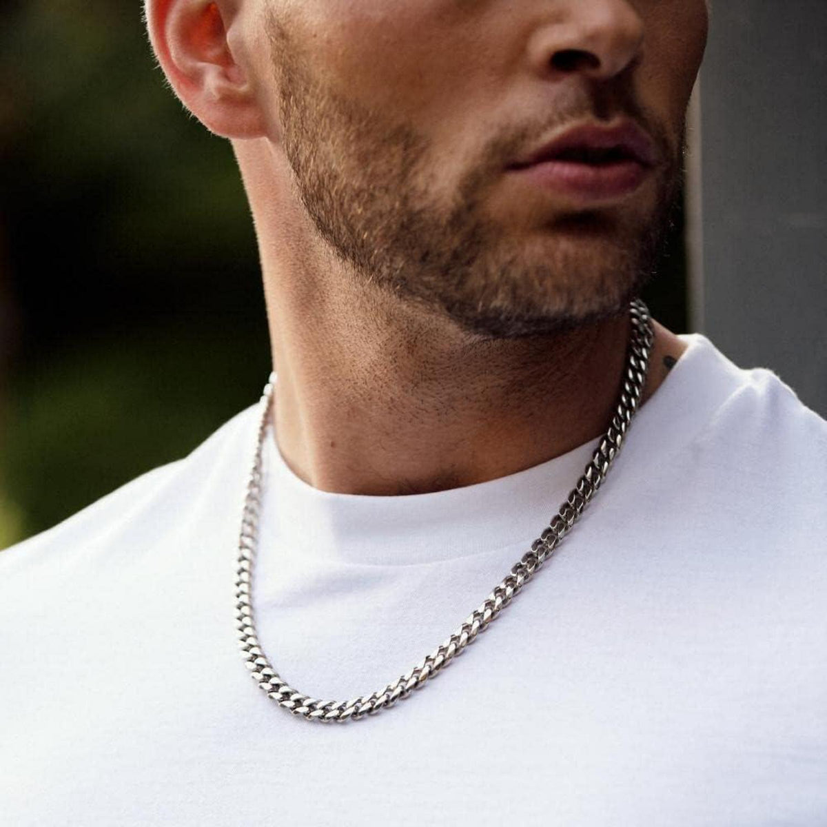 Herren Panzerkette 18K Gold Cuban Halskette Hip Hop Damen Silber