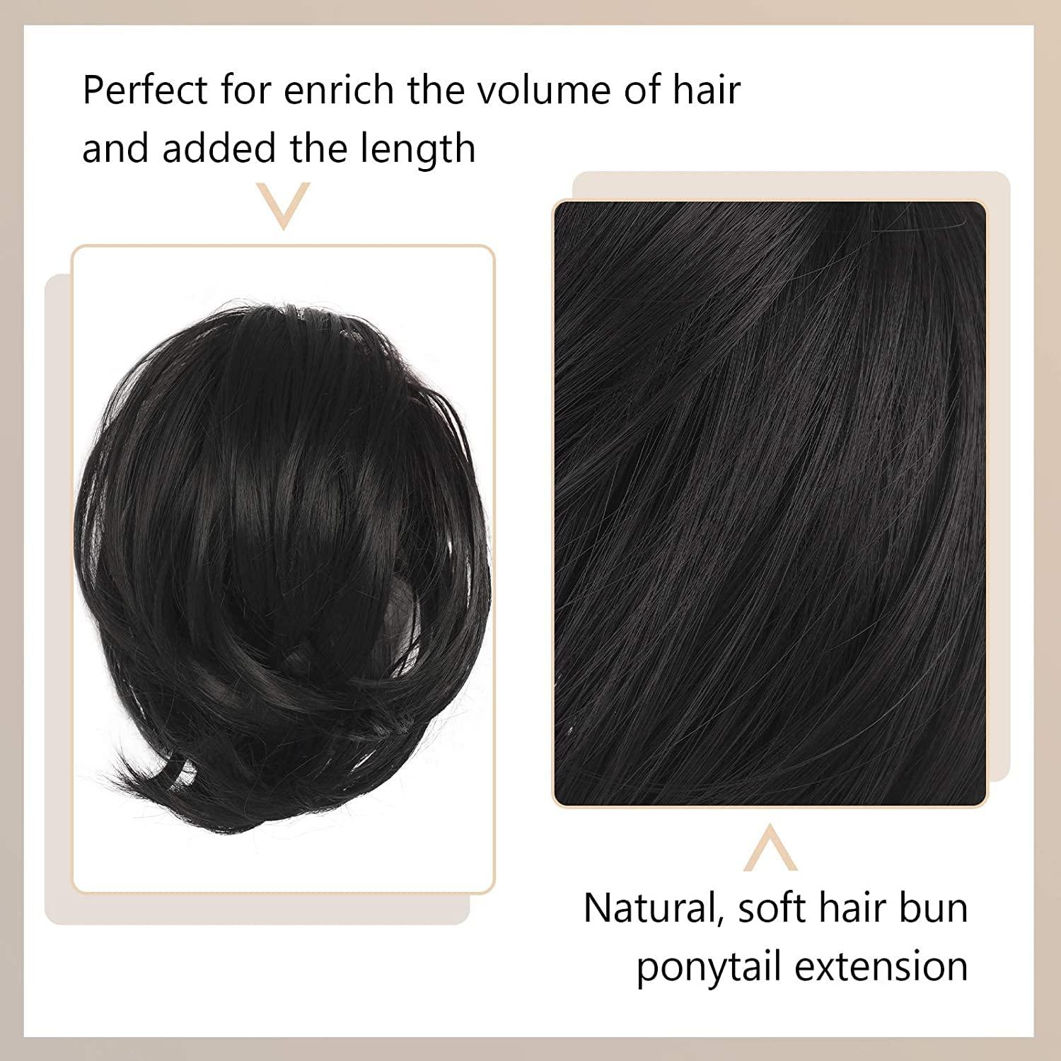 Haarteil Extensions Haarknoten Pferdeschwanz Verlängerung 20cm Kit 22H613# Echthaaroptik