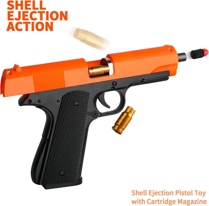 Kinder Spielzeug Pistole Blaster Schaumstoff Soft Bullets 60 Kugeln 2 Magazine