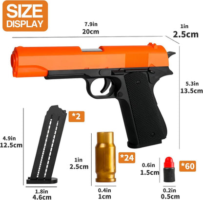 Spielzeug Pistole Blaster mit Weichen Kugeln und Magazin für Kinder ab
