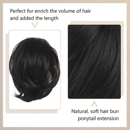 BARSDAR Haarteil Hair Extensions Pferdeschwanz-Verlängerung Goldbraun 20cm