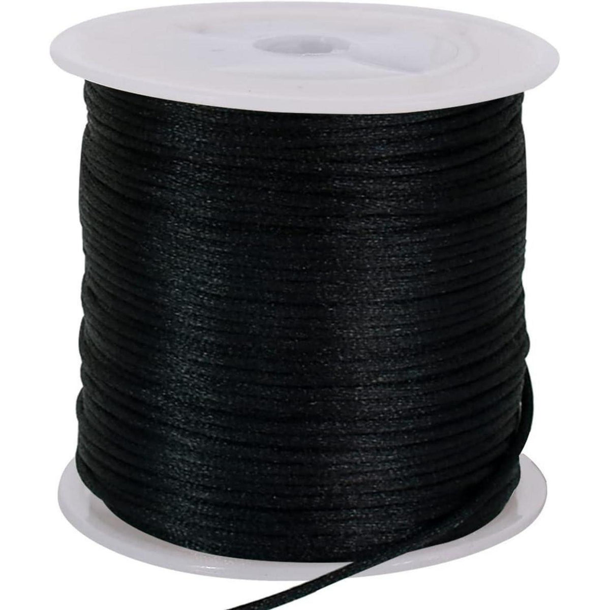 Nylonschnur Schwarz 1,5mm – Satinschnur für Schmuck & Basteln