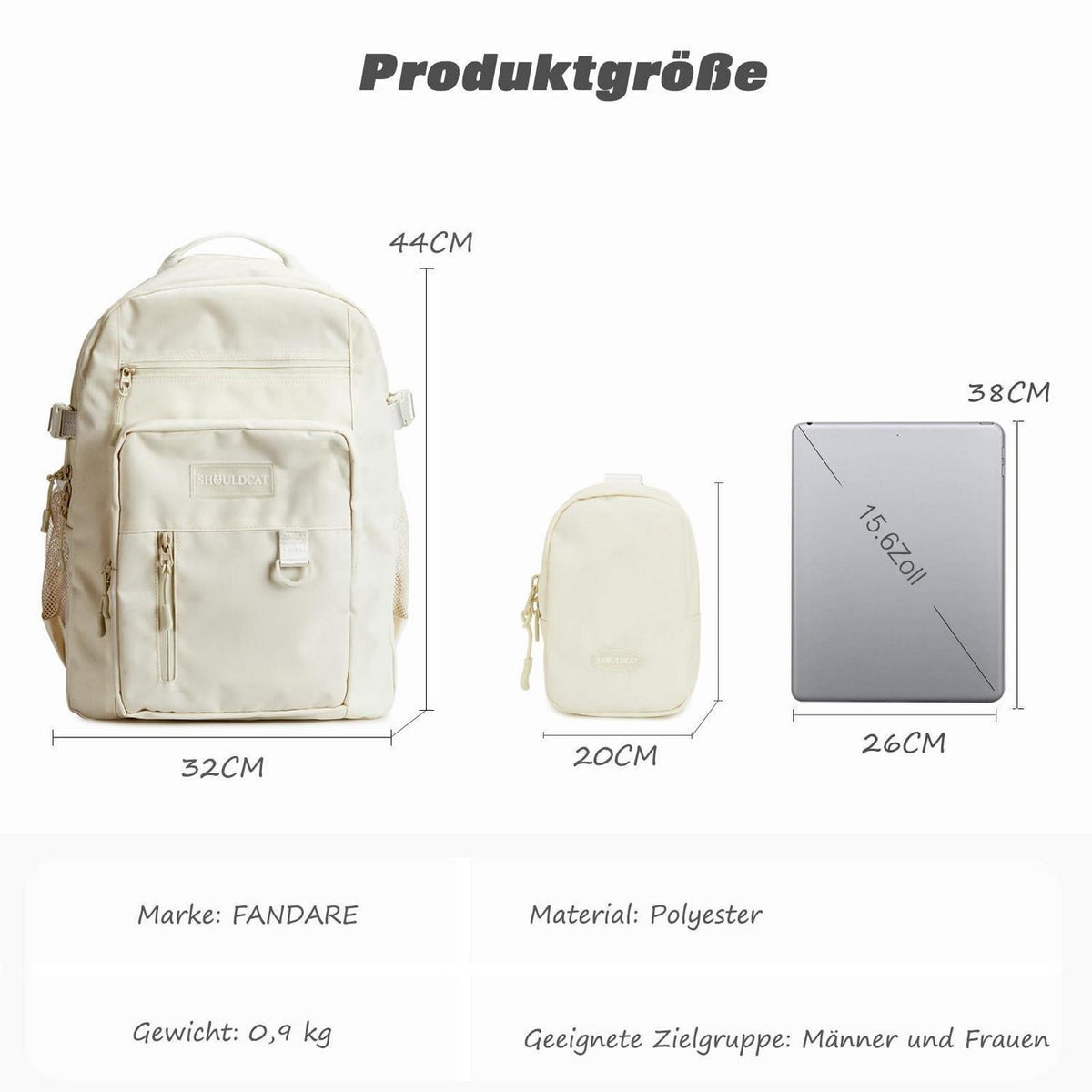 Lässiger Rucksack mit Laptopfach – Daypack für Schule & Reisen