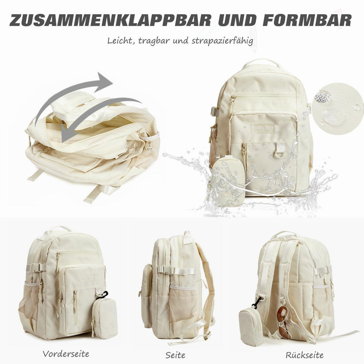 Lässiger Rucksack mit Laptopfach – Daypack für Schule & Reisen