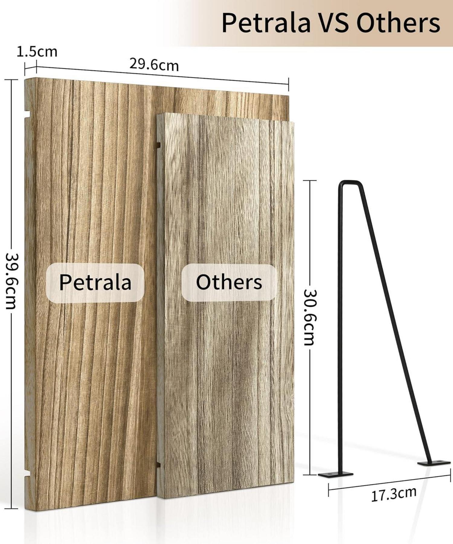 Rustikales Wandregal Holz 2er Set 30cm Breite Schweberegal