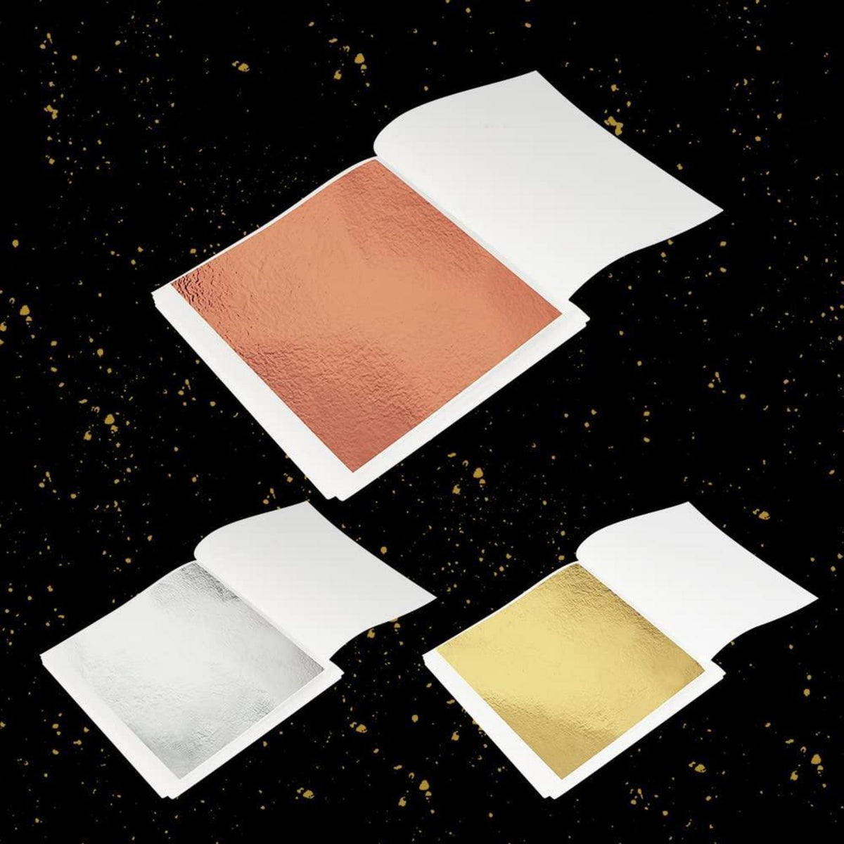 120 Blatt Imitation Blattgold – 3 Farben zum Basteln & Dekorieren