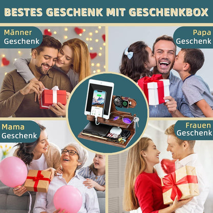 Holz Organizer Männer Weihnachtsgeschenk, Phone