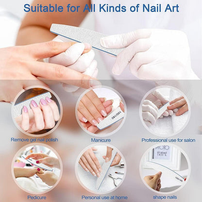 Nagelfeilen 50er Set 100/180 Körnung Acrylnagel Feilen-Set