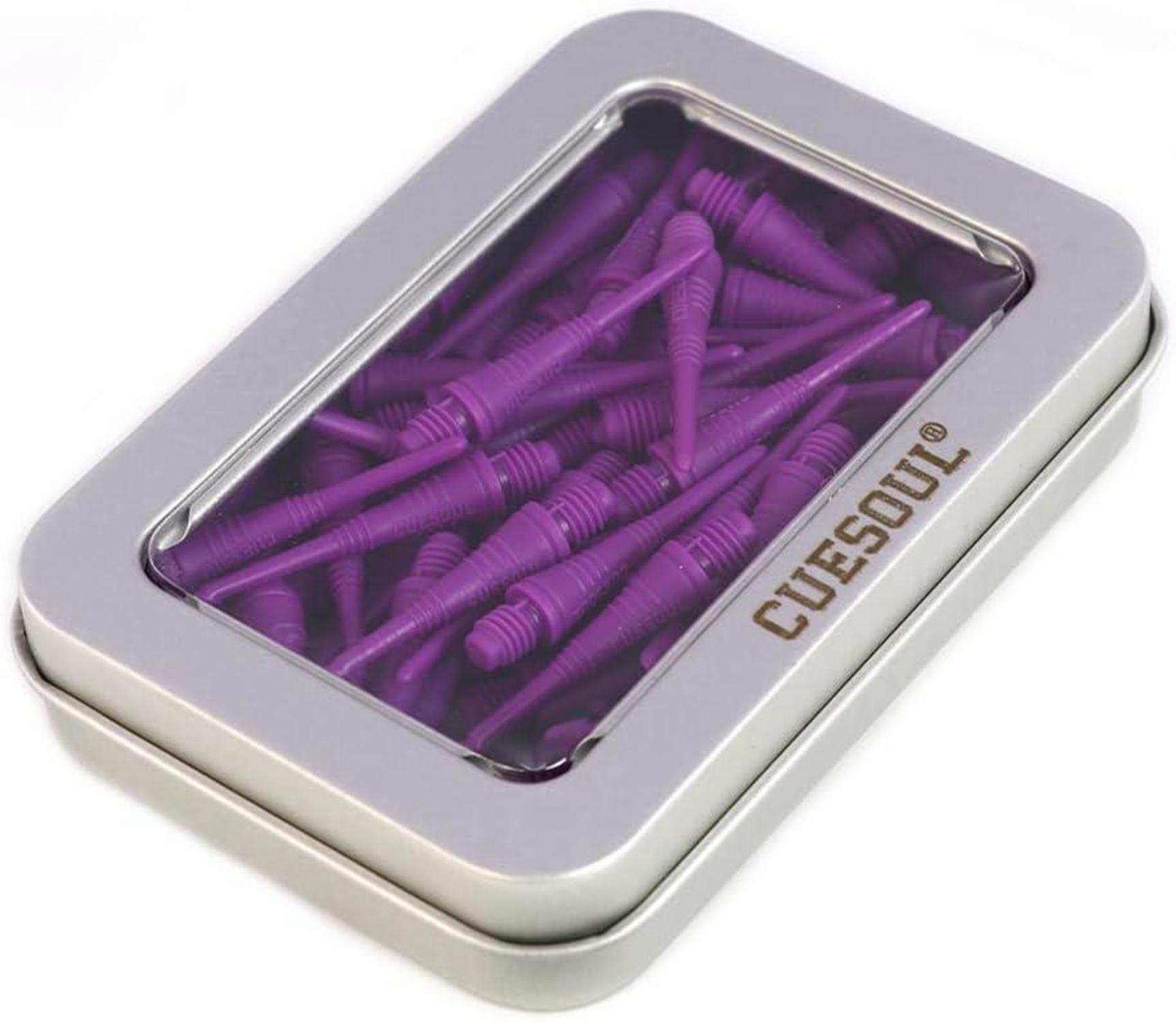 100er Packung CUESOUL 2BA Soft Dartpfeil Spitzen in Violett