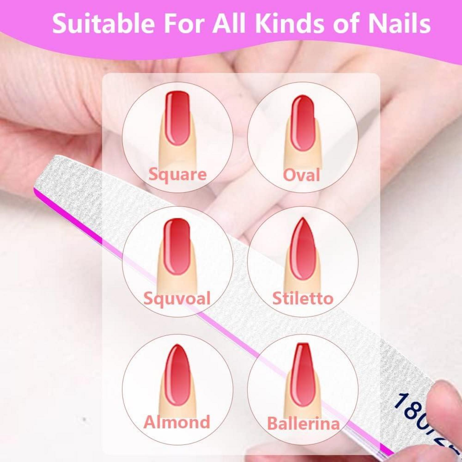 50 Stück Nagelfeilen 180/240 Naturnägel Gelnägel