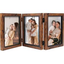 Bilderrahmen Collage Braun 13x18 Holz Scharnier Faltbar