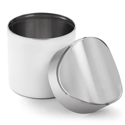 ZOOFOX Mini-Mülleimer Edelstahl mit Schwingdeckel 2 Stück