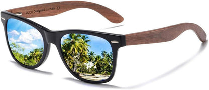 Polarisierte Sonnenbrille UV-Schutz Holzrahmen Designerbrille
