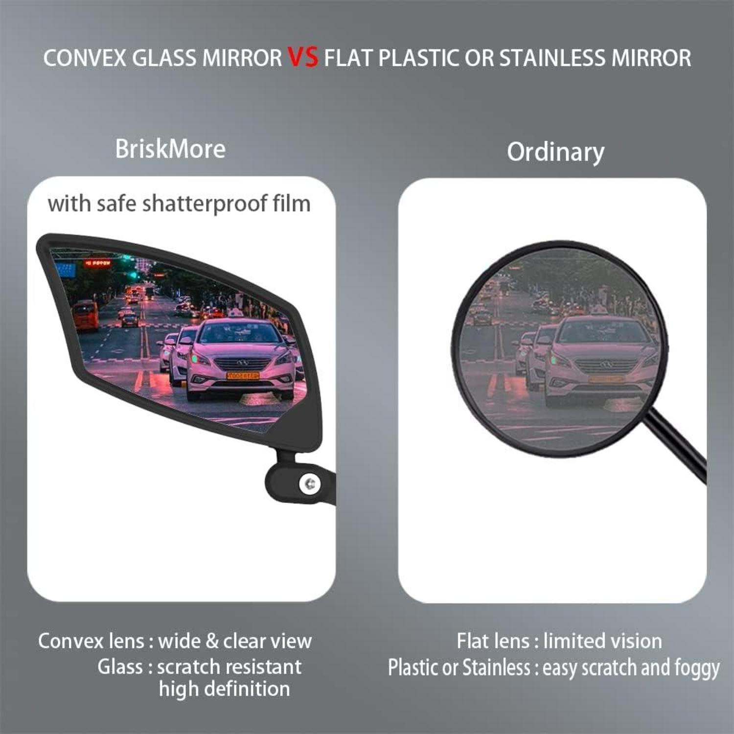 Fahrradspiegel Lenker montierbar kratzfeste Glaslinse 360 Grad drehbar ast fahrradzubehör