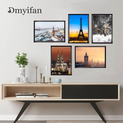 Fotorahmen Set Schwarz DIN A3 Plexi-Glas Portraitrahmen