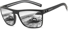 Polarisierte Sonnenbrille TR90 Rahmen UV400 Schutz Quadrat C08 Schwarz