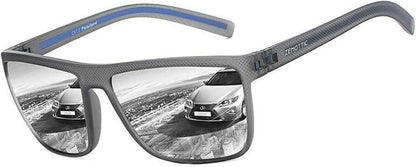 Polarisierte Sonnenbrille Herren Leicht TR90 UV400 Schutz Grauer