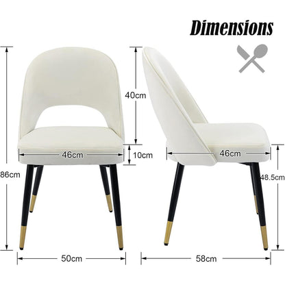 Samt Esszimmerstühle 4er Set – Modern & Komfortabel